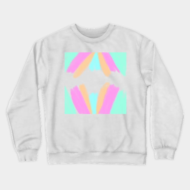 Green pink yellow watercolor abstract art Crewneck Sweatshirt by Artistic_st